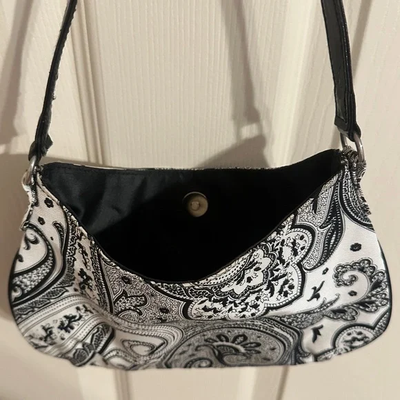Etro Profumi Paisley Shoulder Bag, Black & White - Picture 5 of 10